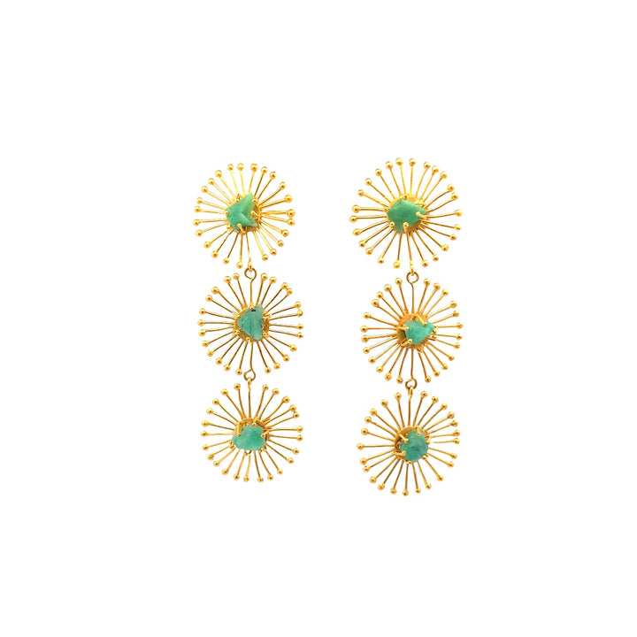 Triple Dandelion Earrings