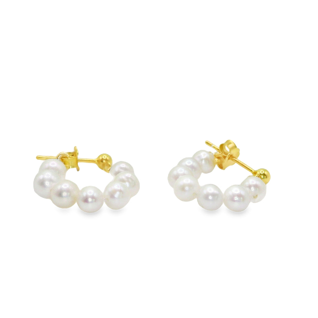 Everyday Pearl Hoops