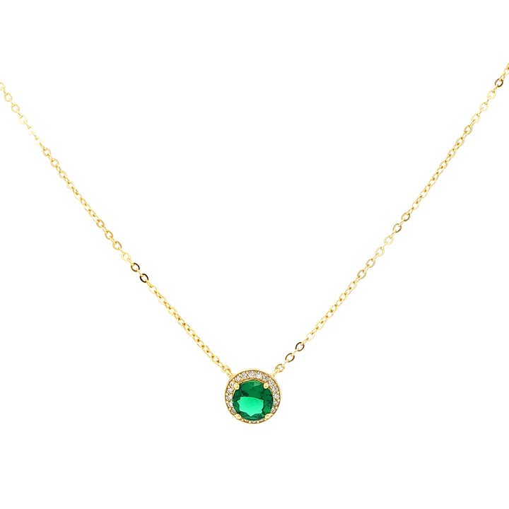Halo Necklace Green