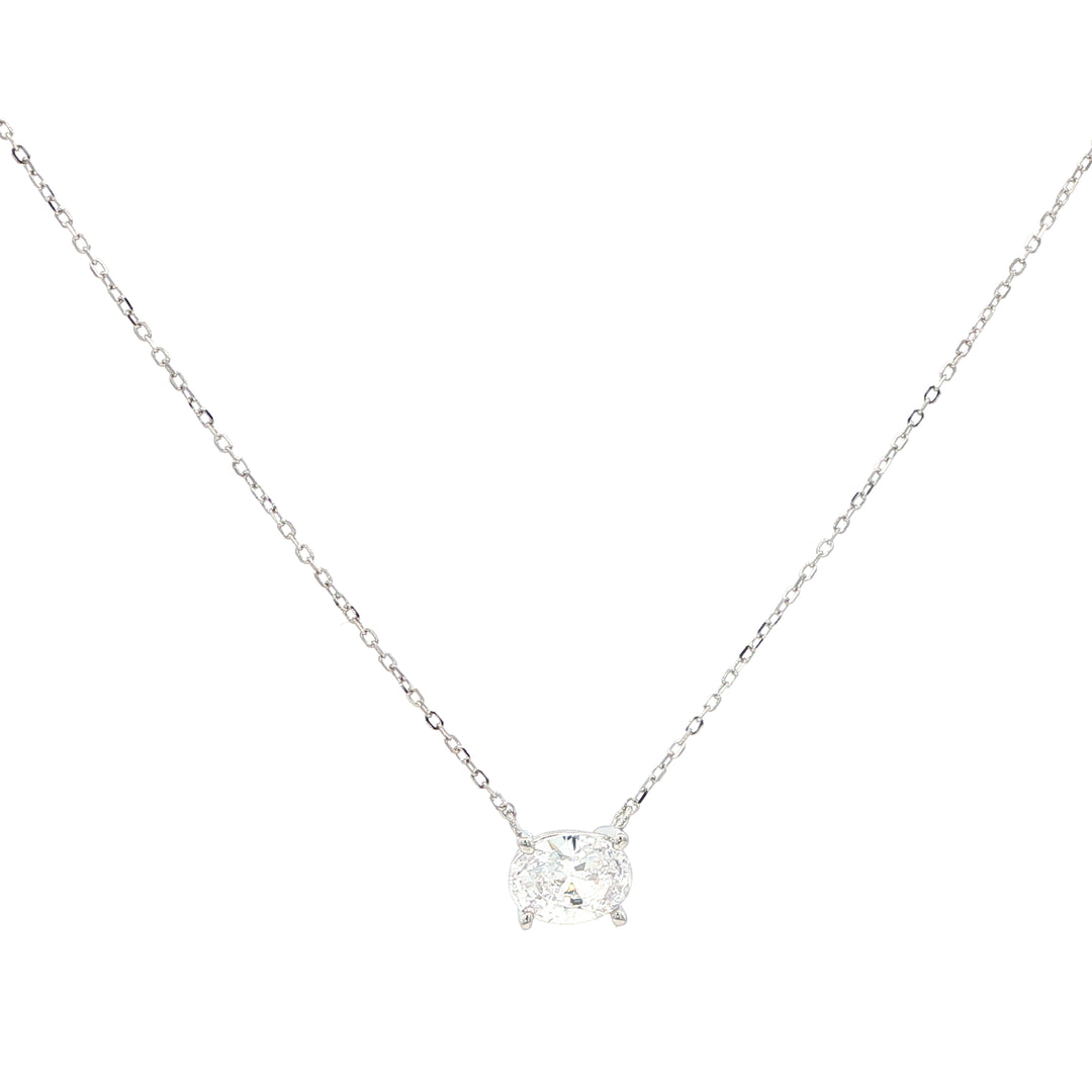 Oval Solitario Necklace