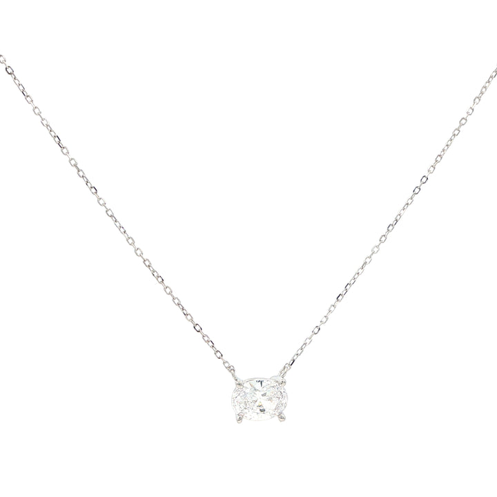 Oval Solitario Necklace