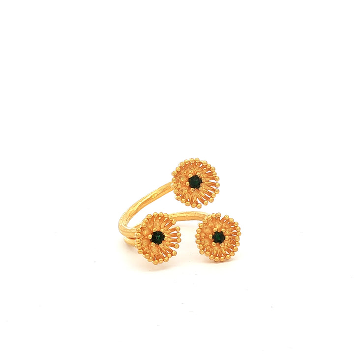 Triple Coral Ring