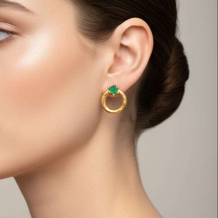 Donut Stone Earrings