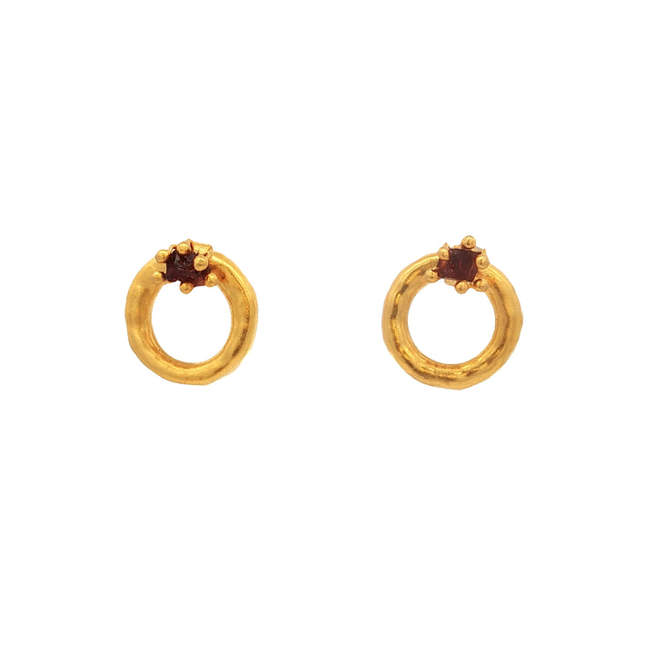 Donut Stone Earrings