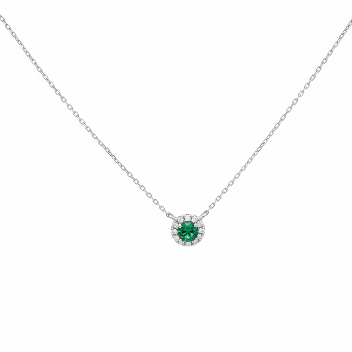 Halo Necklace Green