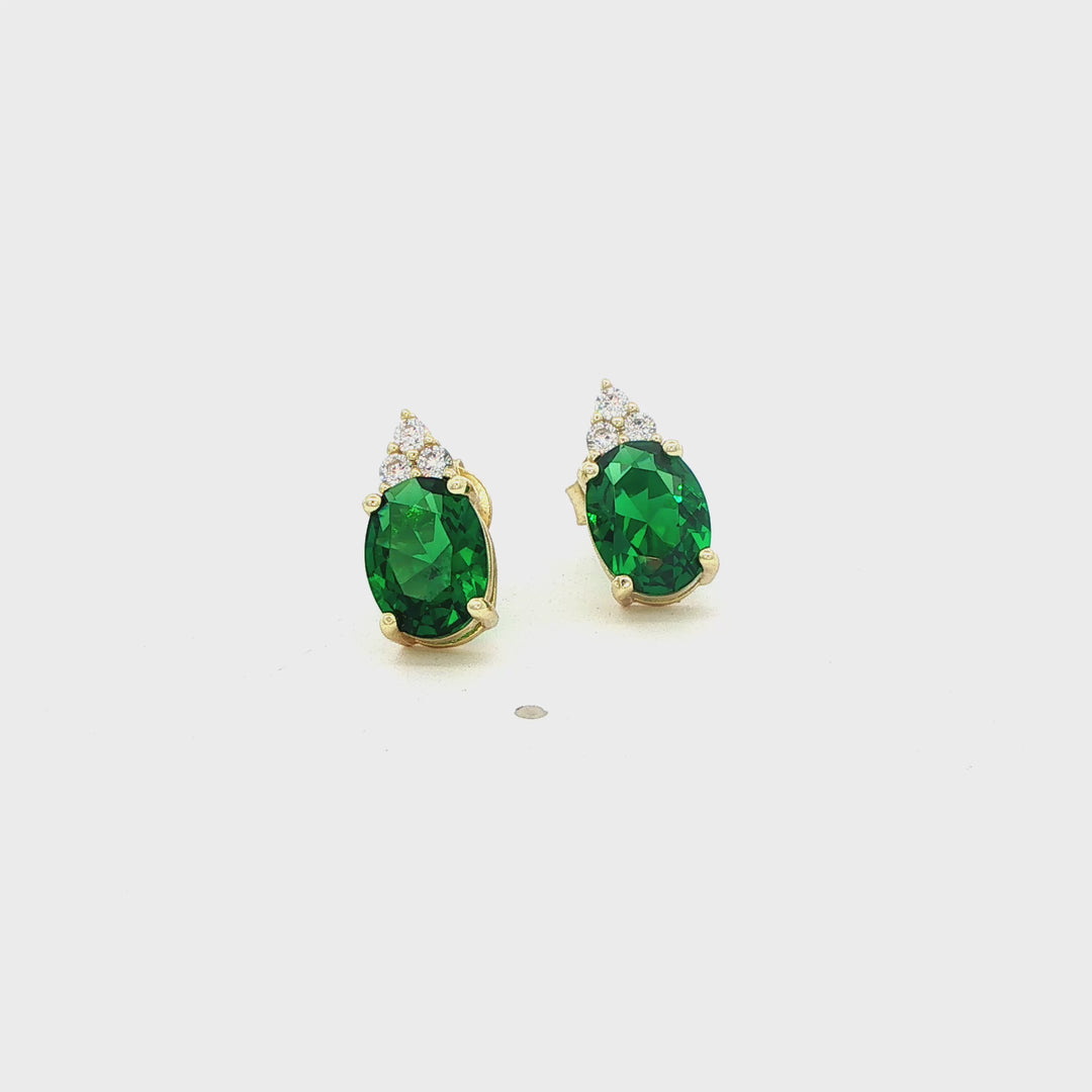 Pear Green Earrings