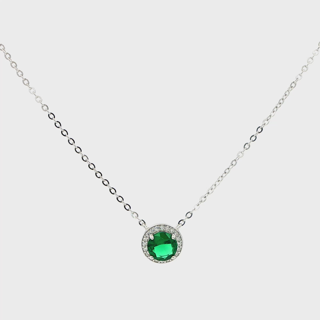 Halo Necklace Green