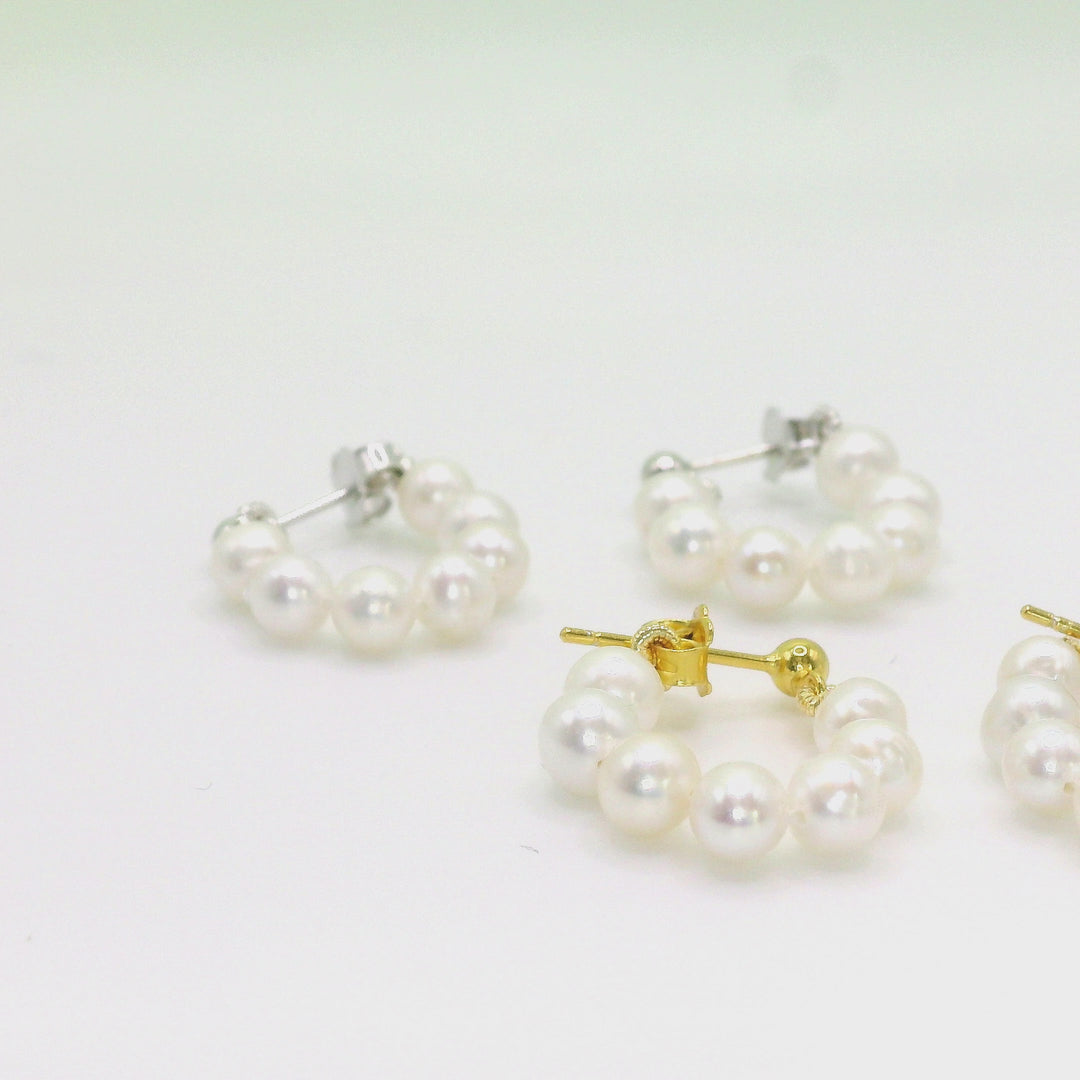 Everyday Pearl Hoops