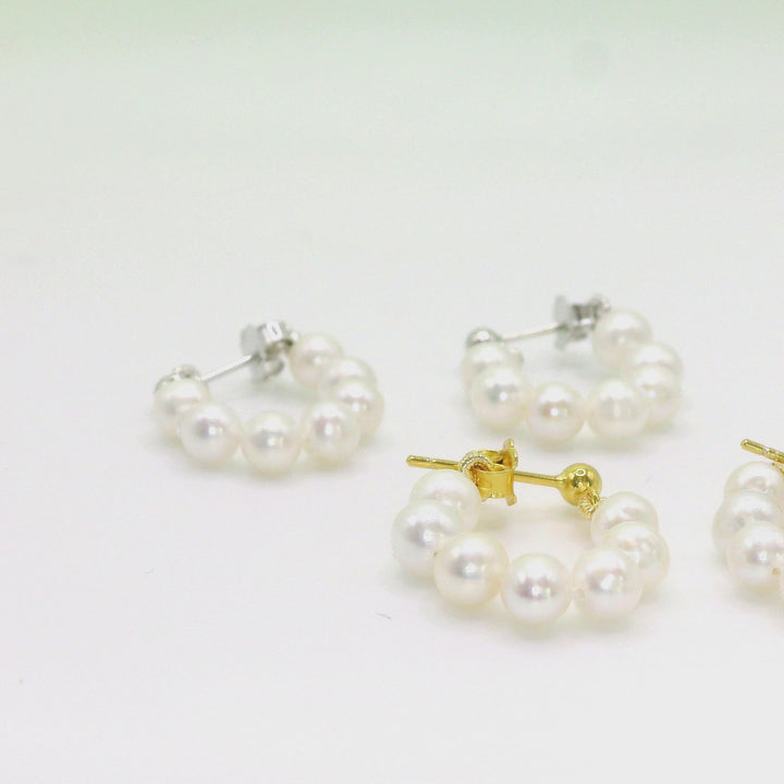 Everyday Pearl Hoops