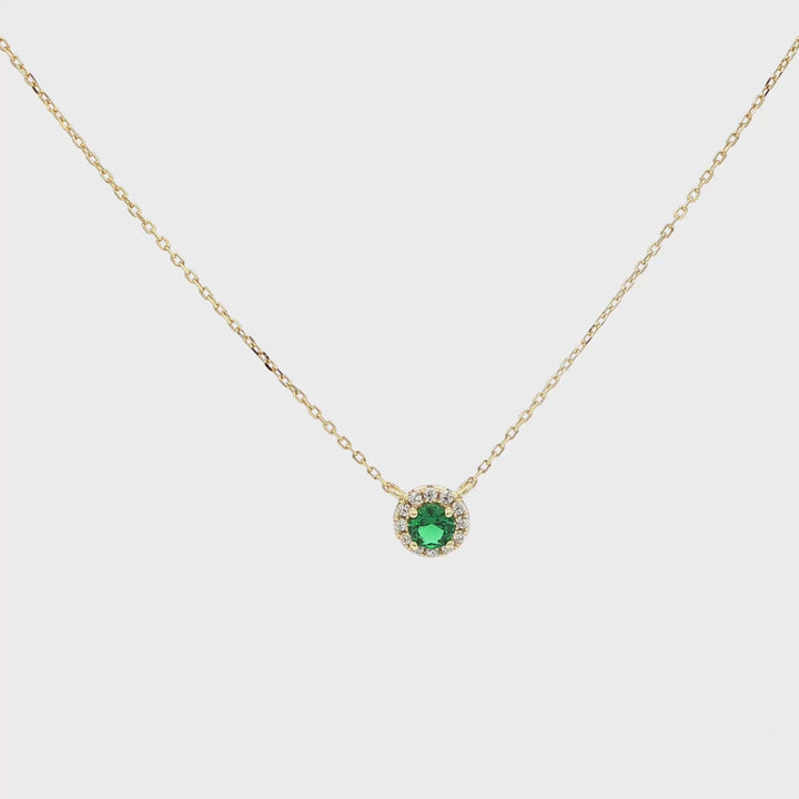 Halo Necklace Green