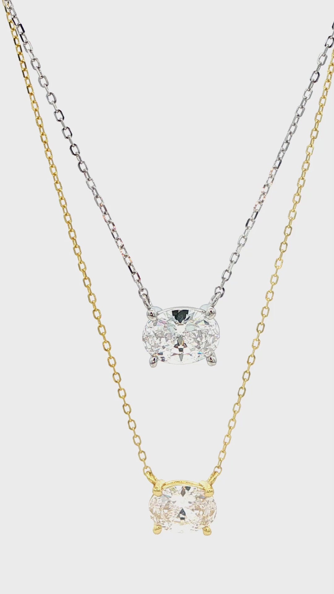 Oval Solitario Necklace
