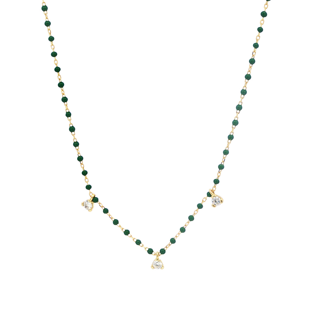 Trio Shinny Green Necklace