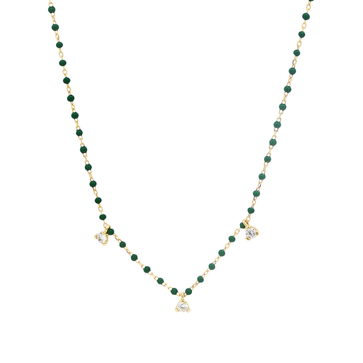 Trio Shinny Green Necklace